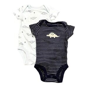 Carters Child of Mine Baby 2-Piece Dino Bodysuits in Blue, Size 0-3M​​​​​​